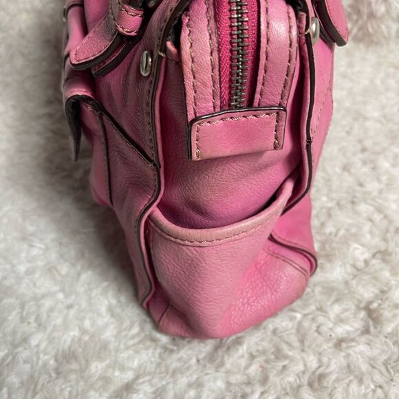 Fossil long live Vintage leather pink medium shoulder bag silver tone hardwares - Picture 5 of 15